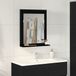 vidaXL Spiegel Zwart eiken 50 x 12 x 60 cm Glas en Engineered Hout