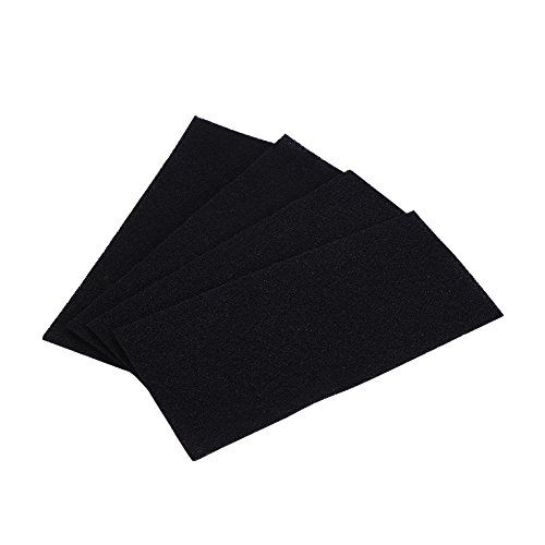 Biitfuu 4 stuks actieve koolstoffilter, actieve pad, universele actieve koolspons, filter, koolstofspons, filterschuim, voor geurloze keuken