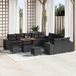 Maison Exclusive - Salon de jardin, 13 pièces, en résine tressée noire