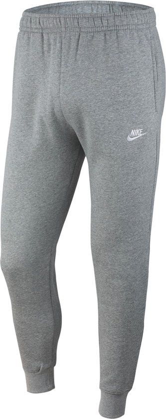Nike Sportswear Club BB Joggingbroek Heren - Dk Grey Heather/Matte Silver/(White) - Maat XL