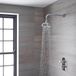 Hudson Reed Pommeau de douche rond fixe rétro 15 cm finition chromée diffusion pluie luxueuse laiton massif durable