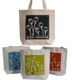 Ancient Wisdom Poppy Heads Katoenen Tassen 4 stuks (4 ontwerpen) - Cotton Not Plastic