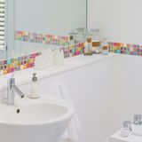 Ambiance Sticker Catarina Set van 6 zelfklevende tegelstickers | tegelstickers met fries mozaïek cementtegels - CATARINA - 6 friezen van 10 x 60 cm