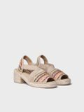 Toni Pons Espadrille pour femme en raphia multicolore avec talon large | DELMI-MA