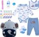 Bol Baby Doll Clothing Set - Reborn Doll Outfit - Doll Dressing - Including Backpack - 17-22 Inch Dolls - Bleu