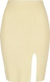 Urban Classics Rib knit Korte rok Geel 5XL
