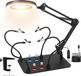 Loupe avec grossissement 10x et lumière, loupe standard avec bras réglables, disponible en 3 couleurs