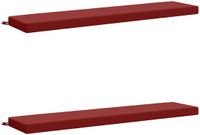 vidaXL Coussins de canapé SOEST 2 pièces 100% Polyester Vin Rouge 180 x 40 x 8 cm