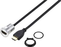 Tru Components TC-11980456 HDMI-paneeladapterbus HDMI-bus - HDMI-stekker Zilver