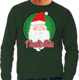 Bellatio Decorations Shoppartners Bv Foute Kersttrui / sweater - I hate this - groen voor heren - kerstkleding / kerst outfit M