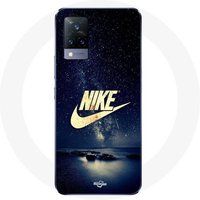 Nike Hoesje Vivo V21 5G Nike Logo Goud Sterrenhemel