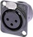 Neutrik NC3FD-L-BAG-1 Connecteur XLR femelle, contacts droits Nombre de pôles : 3 Noir 1 pièce