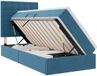 vidaXL LED-opbergbed met matras, donkerblauw, 100 x 200 cm, fluweel