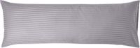 Homescapes Satijn Streep Katoen Kussensloop 50x140 cm Langwerpig – Zilvergrijs – 100% Egyptisch Katoen – Draaddichtheid 330