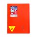 Clairefontaine 971404AMZC Pak met 2 Geniete Schriften Koverbook Rood - A4 21x29,7 cm - 96 Pagina's Grote Ruitjes - Wit Papier 90 g - Polypro Omslag