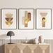 Lot de 3 affiches / posters triptyque - Boho - 3 affiches - 30x40 cm (cadres non fournis) - Bordure noire et blanche