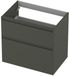 INK - Onderkast 2 Laden Greeploos Gelakt 45gr A-symmetrisch - 700x450x650 Mm - Mat Beton Groen