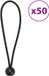 vidaXL Bungeekoorden met ballen 50 st 21x0,5 cm Noir