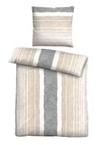 Biber housse de couette, rayé, 135x200 cm + 80x80 cm, 2 pièces