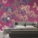 Papier peint panoramique - Fleurs papillons - 195 cm x 130 cm