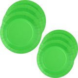 Santex Feest/verjaardag borden set - 20x stuks - groen - 17 cm en 22 cm