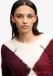 Superdry Slouchy Brushed Argyle Gebreide Trui Relaxed Pasvorm Dames Bordeauxrood Marineblauw Argyle Maat 10