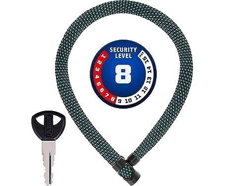 ABUS kettingslot IVERA Chain 7210 - Fietsslot met zeer flexibele IvyTex kunstvezelcoating - ABUS veiligheidsniveau 8 - 110 cm - Blauw