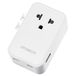 UPXNBOR Adaptateur de voyage universel, adaptateur de voyage ultra plat 15W | Prise de voyage avec 1 USB-A & 2 USB-C, 1 prise AC, volet de protection enfant, fusible 10 A, EU UK US AU pour plus de 200 pays