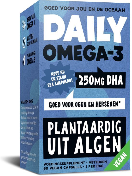 Dailys Omega-3 Daily Omega-3 250mg DHA Vegan Capsules