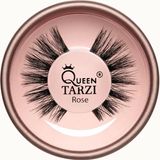 Queen Tarzi Nepwimpers Rose Zwart 16 mm Inclusief Lijm