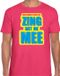 Bellatio Decorations Shoppartners Bv Foute party Zing met me mee verkleed/ carnaval t-shirt roze heren L