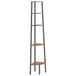 vidaXL Hoekkast met 5 schappen, donkerbruin en zwart, 45,5x31,5x180 cm