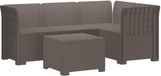 vidaXL 4-Zitter Tuin Sofa Rattan Look PP Lichtgrijs