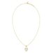GUESS halsketting Love Bites 17-21" Pearly Heart Lock Necklace Yellow Gold goudkleurig