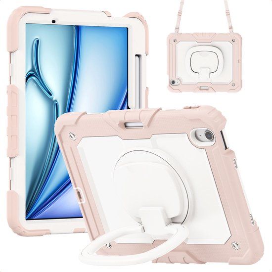 imoshion Tablet Hoes - Geschikt voor Apple iPad Air 11 inch (2026) M4 / Air 11 inch (2025) M3 / Air 11 inch (2024) M2 - Backcover Kids - Roze