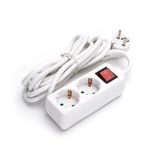 Glowster 2-voudige stekkerdoos met schakelaar 3 m 3G 1,5 mm² wit