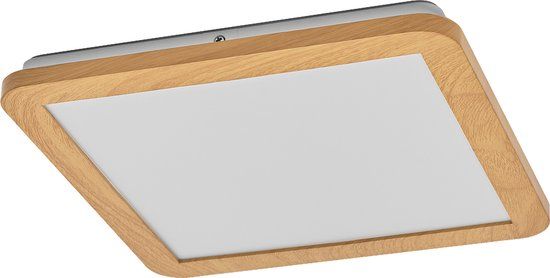 Ledvance ORBIS Disc wand-/plafondlamp met LED, houtdecor, 22W, 1800lm, 3000/4000K, verstelbaar via wandschakelaar met Click CCT, 30cm diameter, IP44