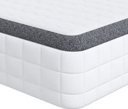 vidaXL Matras Medium Zacht 80 x 200 cm Wit en Grijs