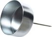 Decoris Kerststukjes theelichthouders - 4x st - zilver - D4,2 x L7,5 cm - ijzer - kaarsenhouders