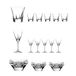 Wintem - Waterglazen, wijnglazen en tafelkaarsenhouders | Set Fusion 15 stuks modern glas voor aperitieven, elegant diner en tafeldecoratie