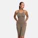 cfab - Bodysuit met corrigerende shapewear en short - Taupe - XL