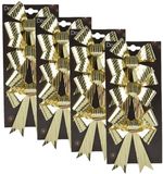 Decoris Kerst ornamenten strikken - 12x st - goud - 14 x 10 cm