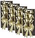 Decoris Kerst ornamenten strikken - 12x st - goud - 14 x 10 cm