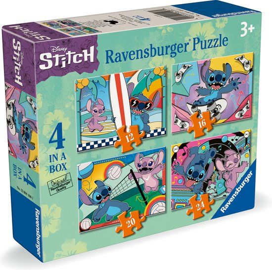 Ravensburger Disney Stitch Legpuzzel 12, 16, 20, 24 Stukjes