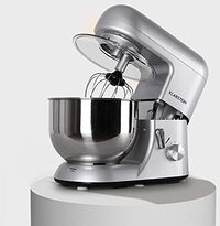 Klarstein Bella Argentea keukenmachine mixer (1200 watt, 5,2 liter mengkom, 6-traps snelheid) zilver