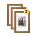 Walther Design Grado HI824E3 Fotolijst, hout, 18 x 24 cm, 3 stuks, eiken