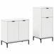 vidaXL Meuble de salle de bain 2 pièces Blanc Bois et Métal
