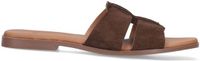 Manfield Femme Pantoufles en daim marron Taille 36