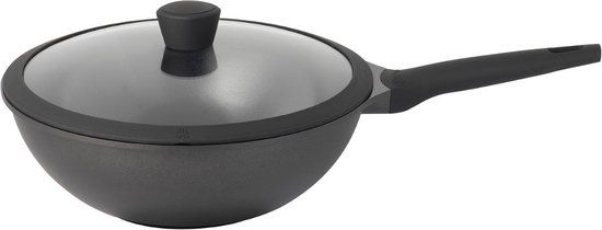 Sola Ceramic Deluxe 30 cm Wokpan - Black/White - Including Lid