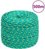 vidaXL Boottouw 10 mm 500 m polypropyleen groen